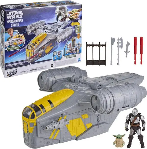 Star Wars: The Mandalorian & Grogu - ActionVerse - Razor Crest 2-in-1 Vehicle Playset  [COLLECTIBLES] Action figurine/statue