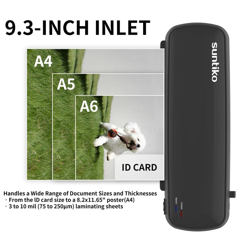 4-In-1Laminator Machine,It has Quick Warm-Up, Fast Laminating Documentation and Photos, Increases Their Long-Term Color Preservation. Suitable for Family, Office and School，A4/A5/A6 Size