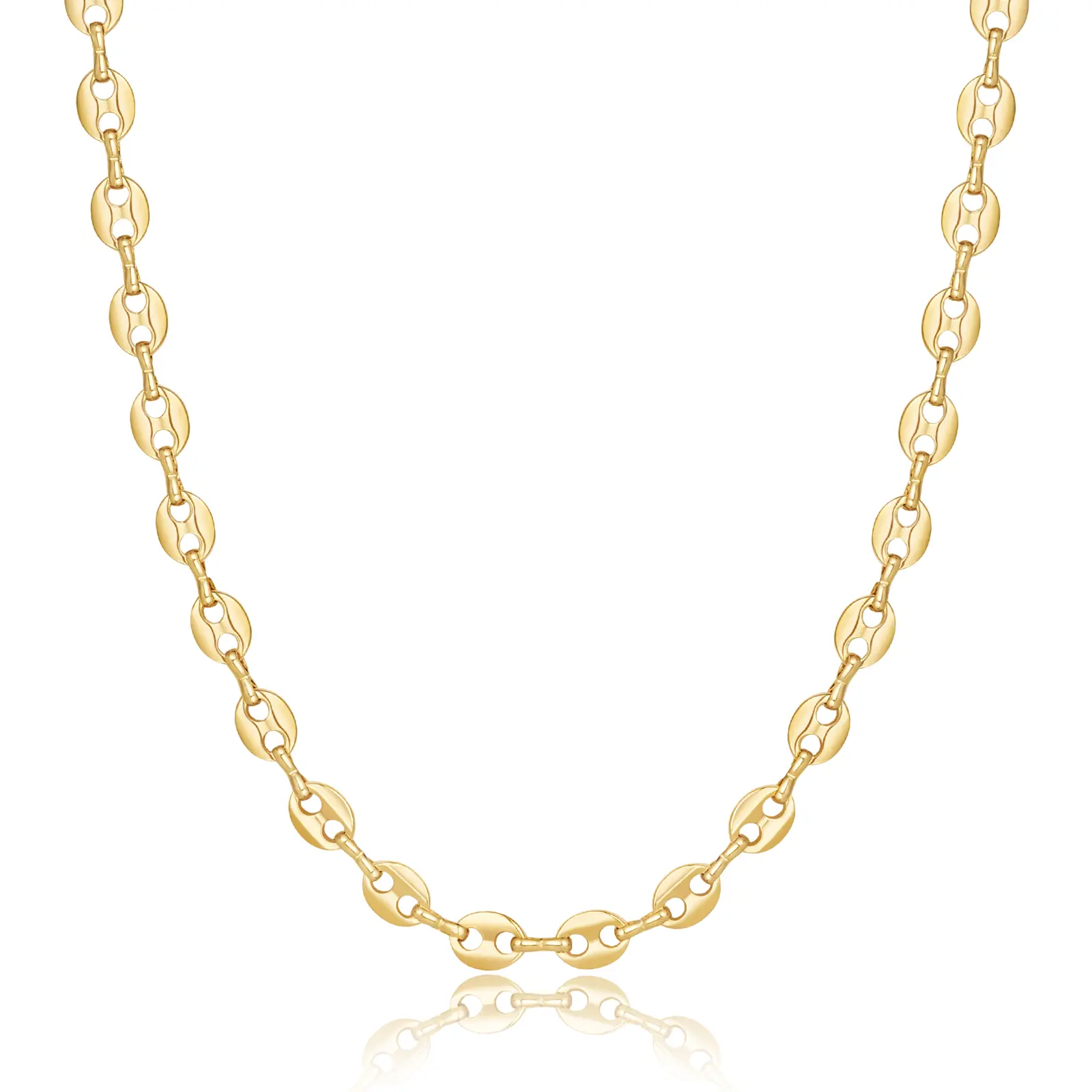 KissYan Gold Necklace for Women, 14K Gold Plated Dainty Chain Choker Chunky Figaro Snake Mariner Cuban Link Chains, Adjustable Trendy Necklaces Handmade & Jewelry for Christmas Gifts