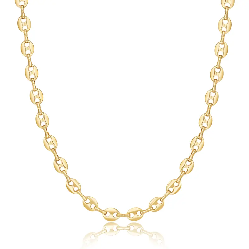 KissYan Women's 14K Gold Plated Necklaces - Dainty Adjustable Length Layer-Ready Chain with Figaro, Snake, Mariner, Cuban Link Options, Handmade Gift-Box Jewelry for Christmas, Chunky Chain Anklets Compatible Accessory
