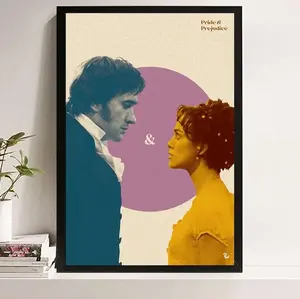 Pride and Prejudice Movie Poster, Handmade Canvas Wall Art N02
