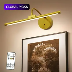 USB Rechargeable Wall-Mounted Dimmable Picture Light - with Remote Control & Adjustable Lighting Modes - Decorative Wall Light - Modern Mood Lighting - Novelty Lighting for Wall Paintings, Portraits & Gallery Art #TOP PICKS