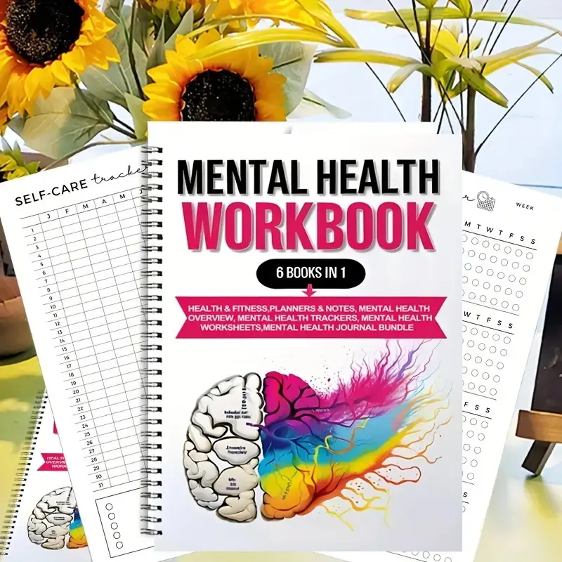 A5 Daily Mental Health Journal, Self-Care Meditation Emotion Tracking Diary, Anxiety Relief, Ideal Gift for Men & Women, Workbook