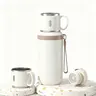 23oz 316 Stainless Steel Vintage Peace Vacuum Insulated Tumbler - 2-in-1 Coffee Flask & Mug, Leak-Proof Lid, ABS-Constructed Plain Design, 13-24H Hot/Cold Insulation, Portable Double-Walled Kitchenware Built for Office, Campsite, Road