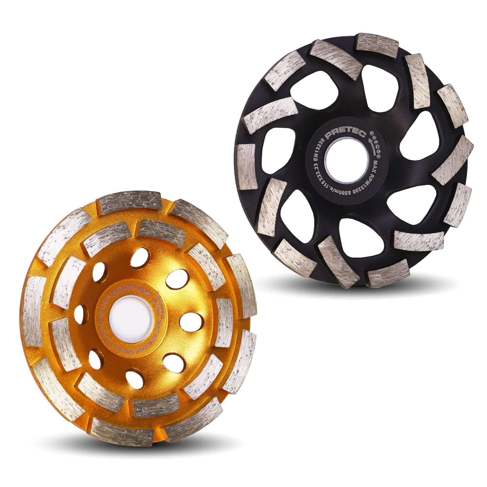 4-1/2" Concrete Diamond Grinding Wheel – 1 Pack, 18-Segment Double Row for Polishing, Cleaning & Grinding Concrete, Cement, Marble & Granite Surfaces