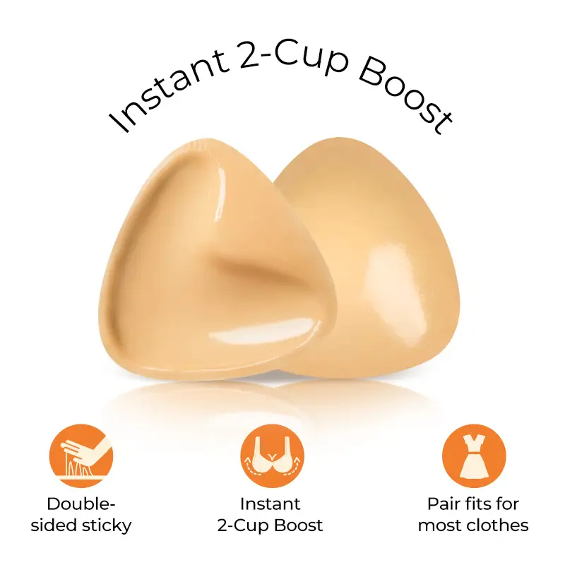 Falorda Ultra Boost Inserts | Patented Sticky Fashion Bra Inserts | Increase 2 Cups | Outfit enhancer | Perfect For Dresses, Bikinis, Tops | 50+ Uses