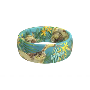 Groove Life Guy Harvey Tropical Turtle Patterned Ring for Men