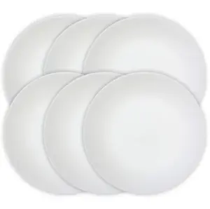 Corelle Winter Frost White 10.25" Dinner Plate, Set of 6