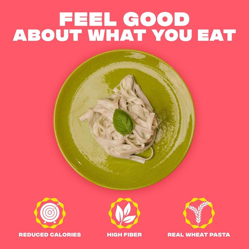 Carbe Diem!, Fettuccine, Lower Net Carb Pasta with Traditional Flavor & Texture, 8 grams of Protein, 55% Fewer Net Carbs & Only 110 Calories Per Serving, Pack of 3