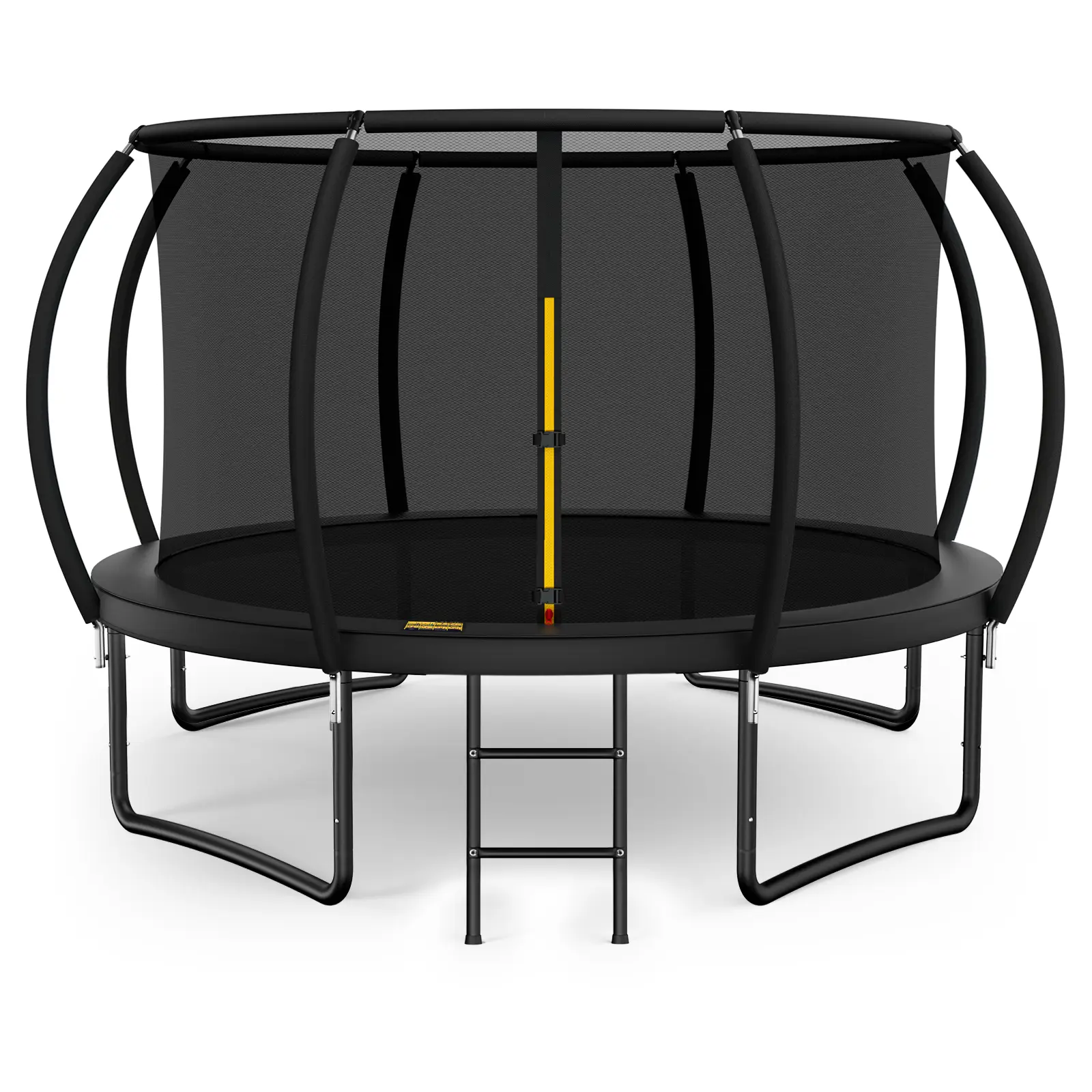 10FT 12FT 14FT Round Trampoline with Safety Enclosure Net & Curved Guardrail, Heavy‑Duty Galvanized‑Steel Frame, Weather‑Resistant & UV‑Resistant, Easy‑to‑Assemble Backyard Trampoline for Kids and Adults Outdoor Family Play summerwins