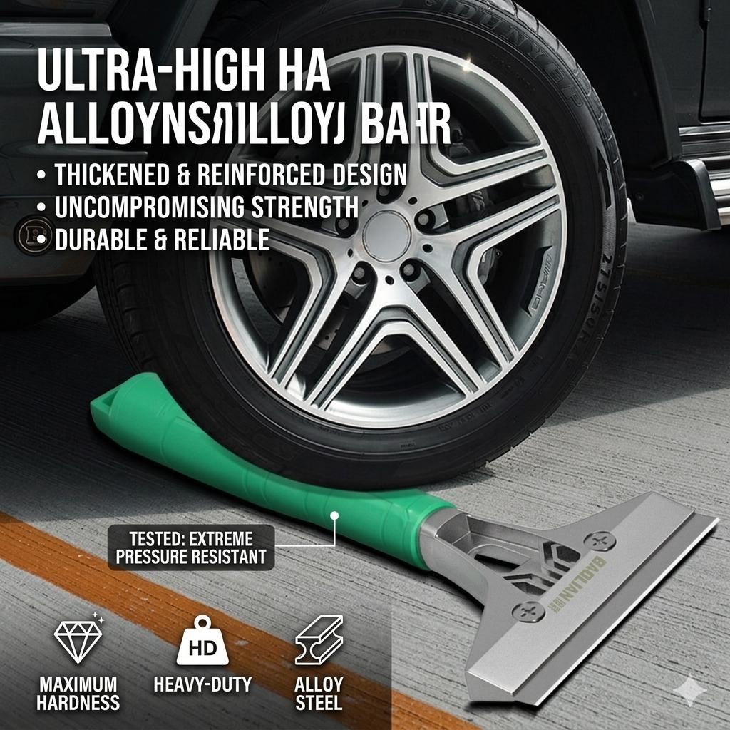 2Pcs Heavy Duty Aluminum Alloy Scraper Tool with SK5 Carbon Steel Blades, Professional 4-Inch Razor Scraper for Floor, Wall, and Glass Cleaning, Ergonomic PVC Padded Handle Paint and Adhesive Remover