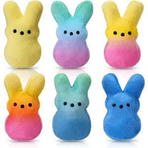 6 Pcs Easter Bunny Animals Easter Basket for Easter Party Gift (Green)