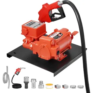 TikTokShopBlackFridayVEVOR Fuel Transfer Pump 110V, 20 GPM 76 L/min, AC Electric Oil Transfer Pump, with Meter, Auto Shut-Off Fuel Nozzle & Discharge Hose, High Flow for Gasoline, Diesel, Kerosene, Biodiesel, Ethanol
