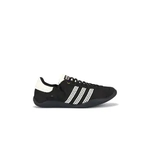 adidas by Wales Bonner Karintha Lo Satin Sneaker in Black, Dark Brown, & White Unisex
