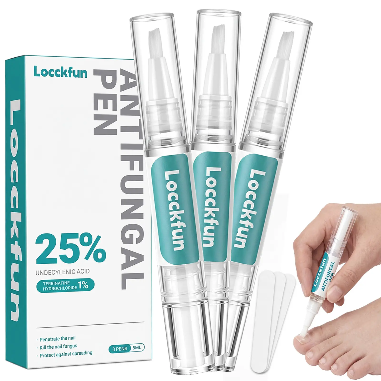 Locckfun Antifungal Pen - 25% Undecylenic Acid Extra Strength Skin Treatment for Athlete’s Ft, Jock Itch, Ringworm & Fungal Infections