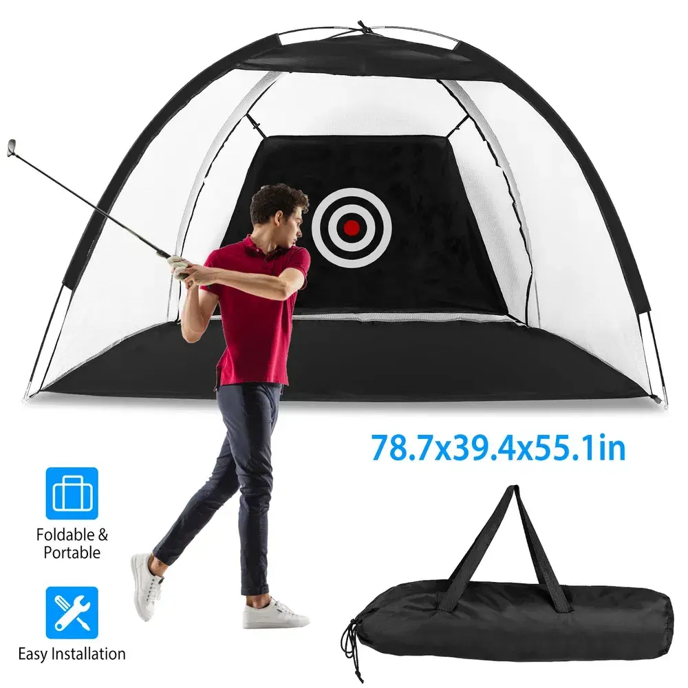 Hitting Aid Net with Practice Mat andTarget, Golf Accessories for Indoor & BackyardDriving, Chipping, Swing  backyard training- Ideal Gift forEnthusiasts summervibes campingessentials