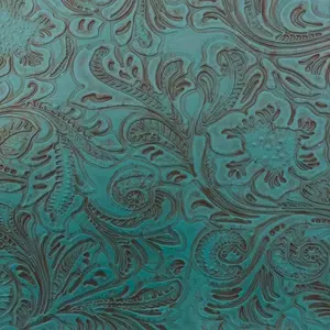 Western Floral PU Faux Leather Vinyl Fabric