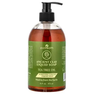Zion Health Ancient Clay Liquid Soap, Tea Tree Oil, 16 fl oz (473 ml)