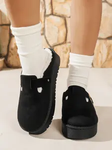 Women's Fluffy Slippers with Arch Support, Comfortable Open Toe Design, Stylish Home Shoes for Daily Wear & Gifts