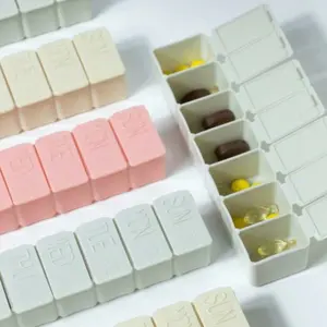 Mini Portable Travel Plastic Pill Box for One Week Seven Days Medication Organizer