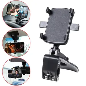 Car Phone Holder Multi-Function Rotating Dashboard Rearview Mirror Navigation Mount for Car Use