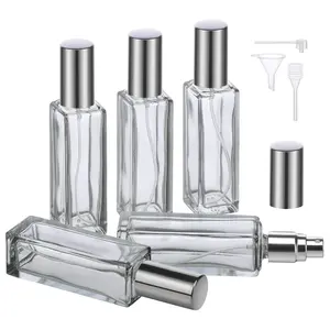Travel Size Perfume Refill Bottle, 5 Set of 20ml Glass Perfume  Bottle Atomizer, Mini Portable Travel Cologne Dispenser Fine Mist Sprayer Toiletries Accessories Kit for Men Women