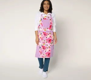 QVC 2-in-1 Home Care Apron with Built-in Oven Mitts
