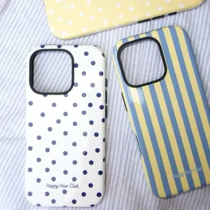 Navy Dot Phone Case - Protective Hardcover Compatible with Samsung Galaxy S25