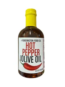 Kensington Food Co. Hot Pepper Infused Extra Virgin Olive Oil - Spicy - Italian Peppers - Naturally Infused - 250ML