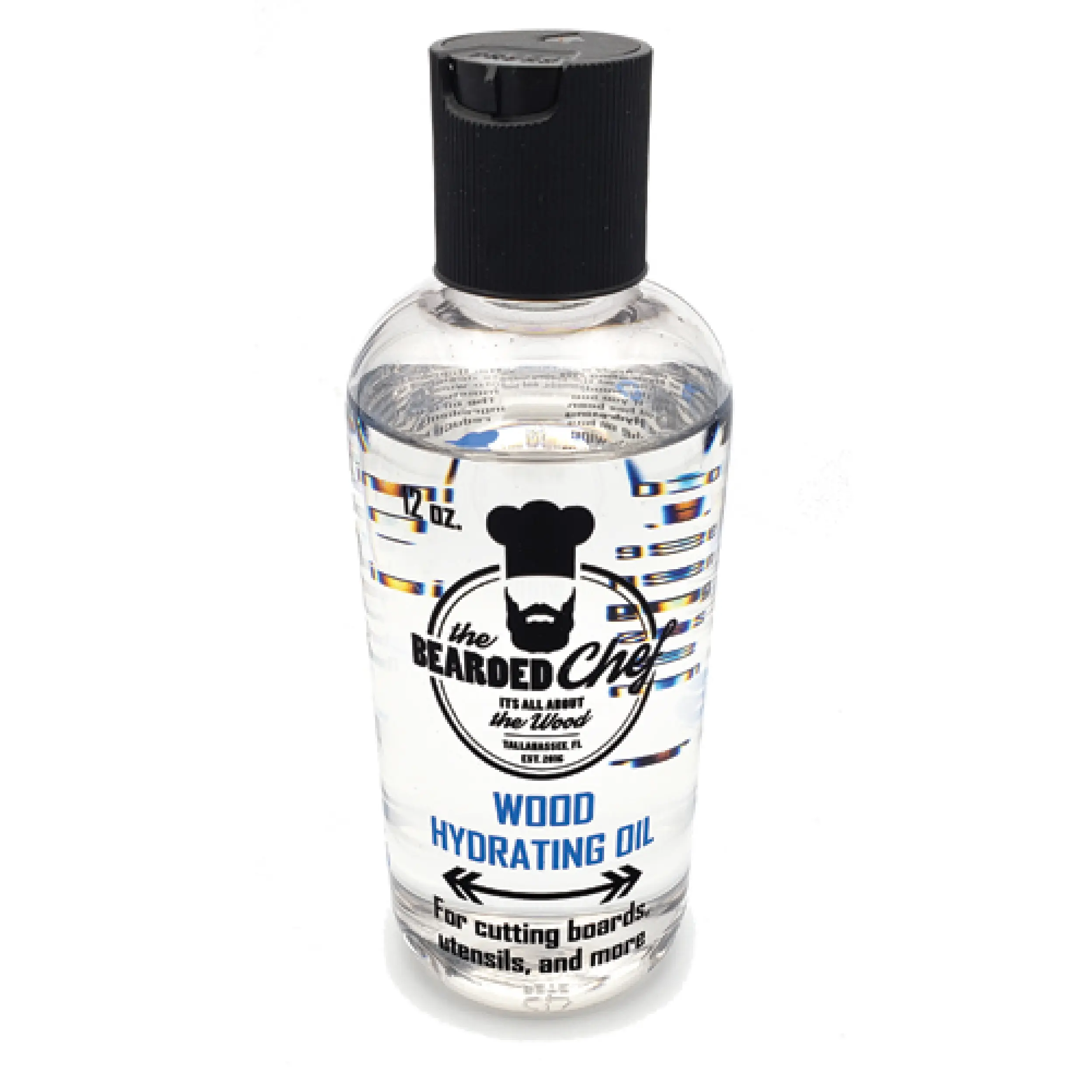 The Bearded Chef Wood Hydrating Oil Food Safe Mineral Oil for Butcher Blocks, Cutting Boards, and More - 12 Ounce with Flip-Top Lid - Kitchen, Chopping