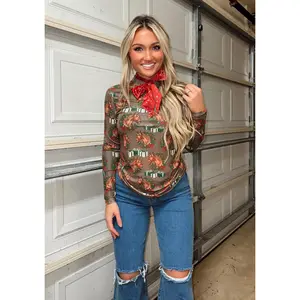 Jingle Horse Mesh Top