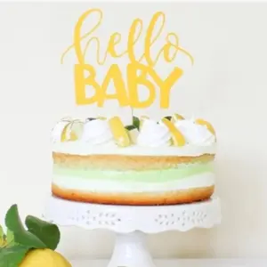 "Hello Baby" Baby Shower Cake Topper