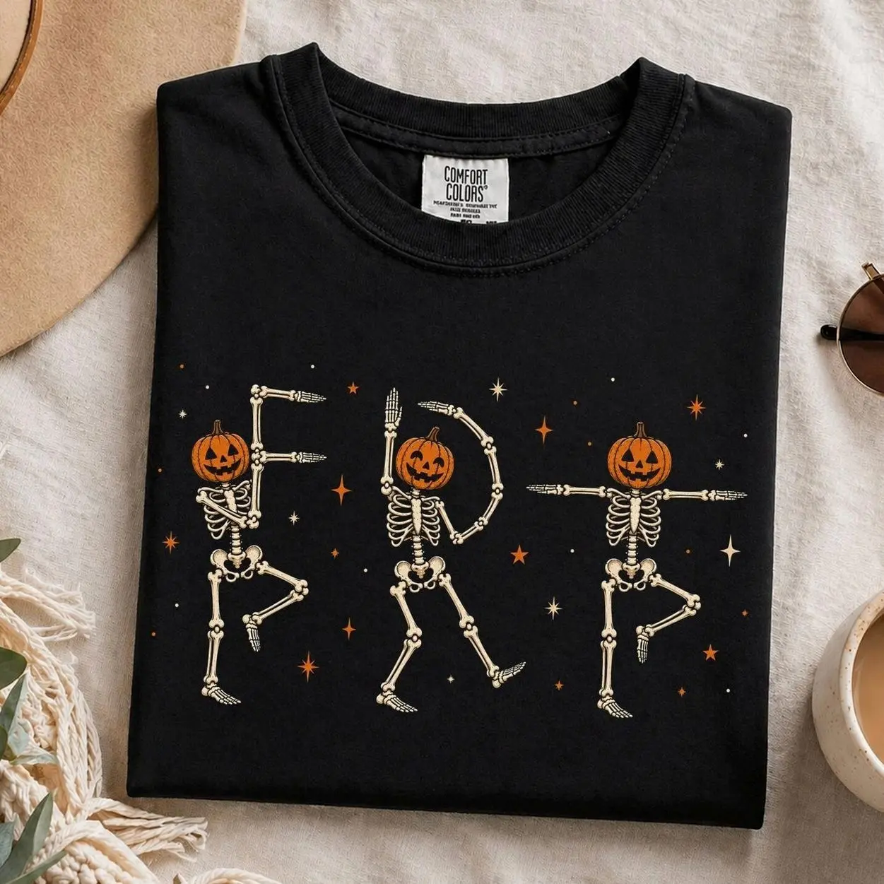 FDT Dancing Skeleton Halloween Tshirt, Subtle FDT Pumpkin Tee, Anti Maga Hidden Message Shirt, Fall Liberal Resistance FDT t-shirt