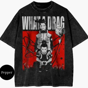 Shikamaru Nara Shirt, Naruto Shirt, Anime Shirt, Vintage Tee, Unisex Cotton Crewneck Acid Wash Tshirt Menswear Womenswear Underwear Streetwear Top B93 26T