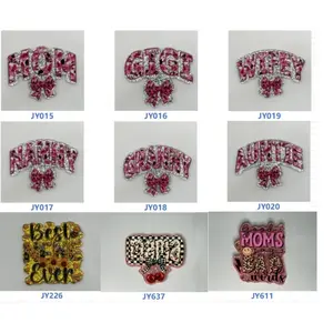 45pcs MOM/GIGI/NENE/AUNT/... Family Acrylic Flatbacks for Badge Reels or DIY Keychain Pendant