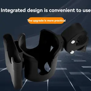 Baby Stroller Cup Holder with Phone Stand, Universal Bike Cup Holder, 2-In-1 Cup Phone Stand for Walker, Wheelchair, Skateboard Accessories