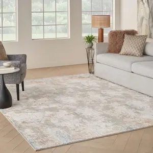 Nourison Glam Abstract Modern Indoor Contemporary Rug - Home Decorative Multicolor Rug for Living Room Decor, Abstract Art & Distressed Textile Accent, Contemporary Rugs, Rugs For Living Room