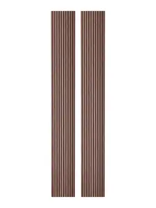 2-Pack Flexible Fluted Wall Panels - Smoked Oak