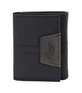 Dickies Men's Genuine Leather Extra Capacity Trifold Wallet with 9 Card Slots 3 Slip Pockets & 1 Bill Slot