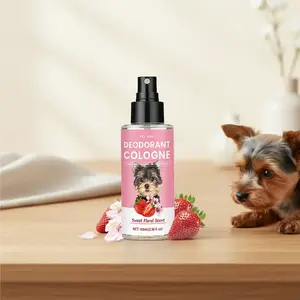 Pet Deodorizing Perfume, Odor Eliminator, Sweet Floral Scent, 100ML Liquid Spray, Freshen Pet Breath & Coat, Daily Use Grooming Accessory