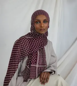 VELA Pomegranate Kuffiyeh Print Modal Hijab Scarf