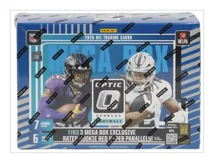 PYT Break | (5) 2025 Panini Donruss Optic NFL Football Hobby Mega Boxes (Red Hyper) - 7 Cards Per Pack, 6 Packs Per Box - Downtown Hunt!, Authentic Collectible Cards, Collectible Sports Cards, Autograph Memorabilia Cards, Hobby Trading Cards