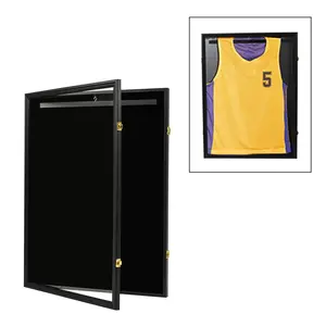 Wall Display Case Lockable Rack 32" Football Basketball Jersey Storage Box New