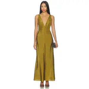 EAVES Freda Maxi Dress in Olive