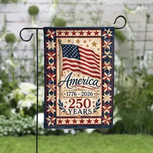 250 Years America Garden Flag – Patriotic Independence Decor, Vintage American Yard Flag ( Flag Only - Pole Not Included )