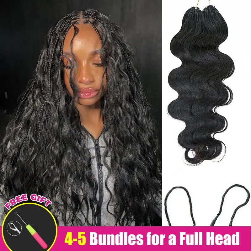ISEE HAIR Human Hair Body Wave Crochet Braids Extensions Knotless Pre-Separated Miracle Knots Crochet Hair Lightweight Soft Natural Look Protective Style Boho Braids Vacation Hair Summer Hair 50g/Pack#SummerWins #DealsForYouDays,summerhairstyles campinges