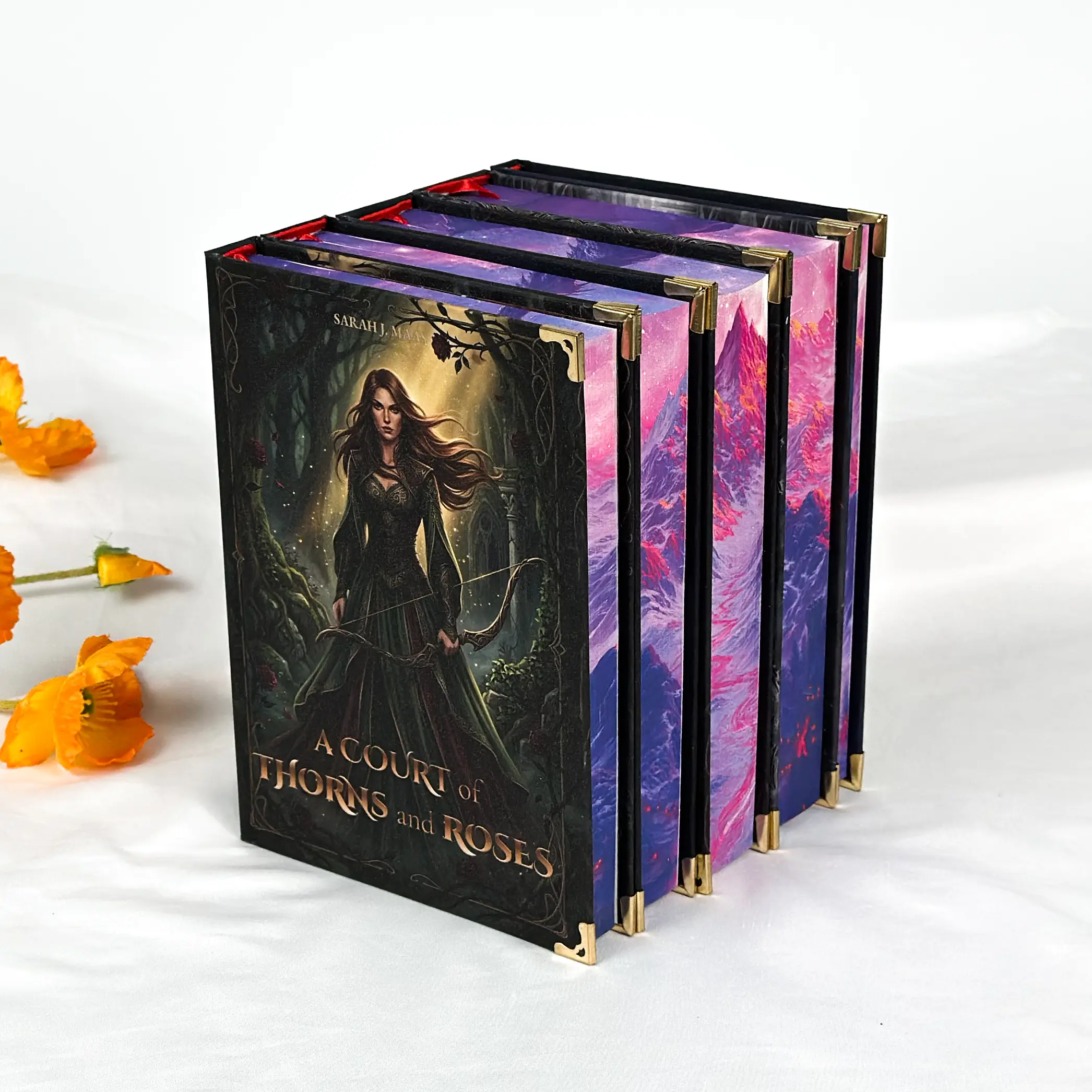 ACOTAR Sprayed Edges 5-Volume Hardcover Collection – Perfect Gift for Fantasy Book Lovers | Romantic Fantasy Series | Special Edition Books | Collector Set