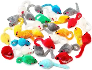 12PCS Cat Mouse Toys,Faux Fur Cat Mice Toys with Plastic Body, Interactive Catnip Toys for Indoor Cats,Perfect for Kittens, Cats, and Puppies!…