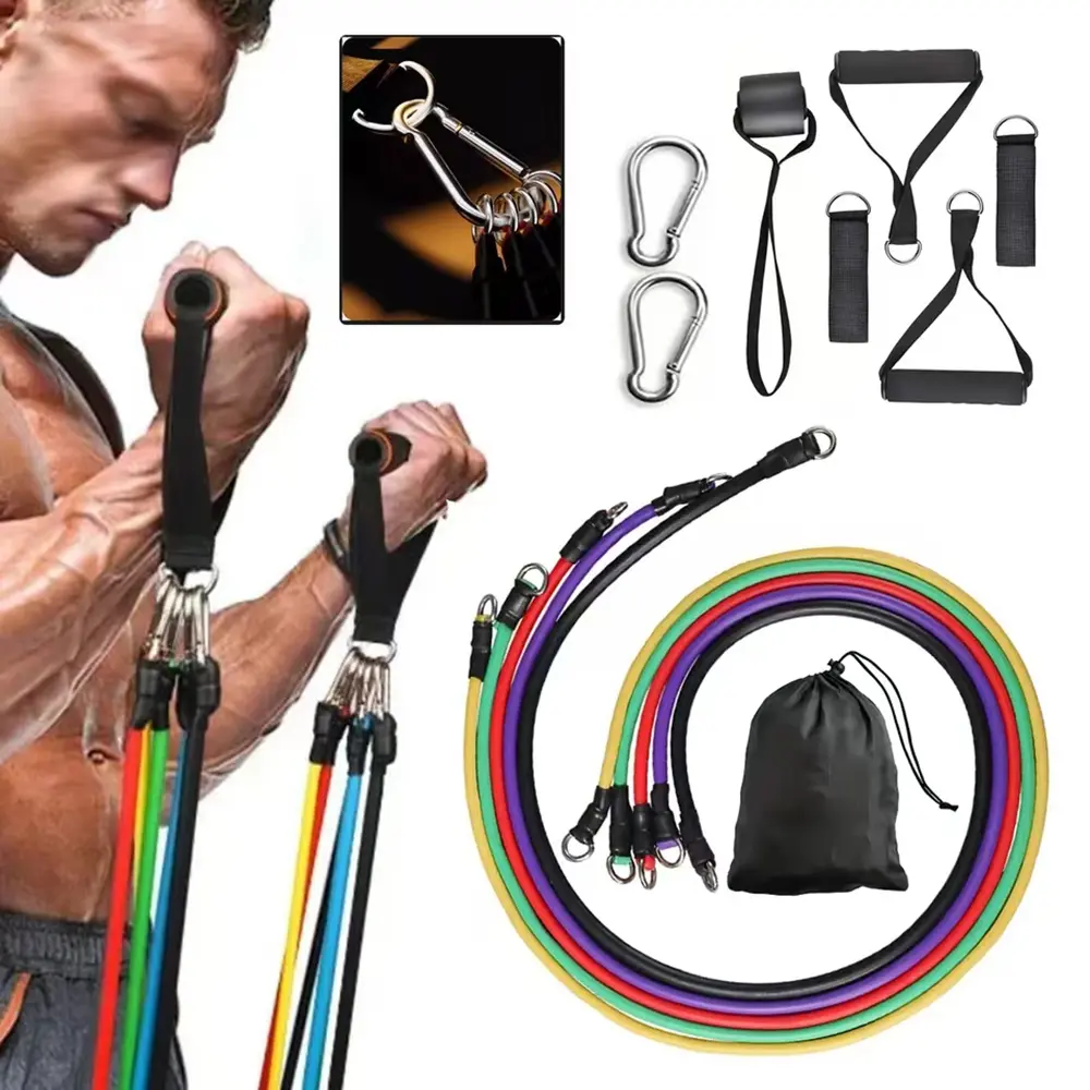 Stretch rope fitness male elastic belt elastic rope home resistance belt puller back strength chest muscle training equipment. chest trainer exercise band