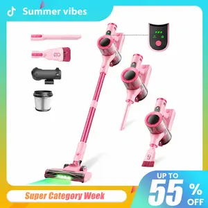 [2026 New Arrivals] S2 Cordless Vacuum Cleaner, 350W Brushless Motor for Powerful Suction, 55-Min Runtime for Whole-Home Cleaning, 8-in-1 Self-Standing Stick Vacuum with Green LED, Anti-Tangle Rechargeable Vacuum for Floors, Carpets, Tiles, Pet Hair & Car